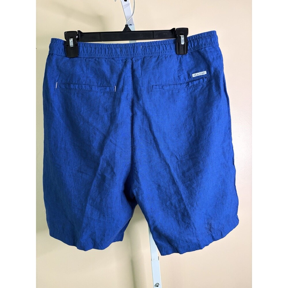 Porter & Ash Royal Blue Linen Blend Drawstring Shorts Mens M/32 Casual Preppy - Picture 9 of 15